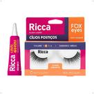 Cílios Postiços + Cola Branca Ricca Belliz Fox Eyes Olhar Vibrante Vol:2 Medio Cód.2695