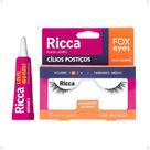 Cílios Postiços + Cola Branca Ricca Belliz Fox Eyes Poderoso Gatinho Vol:2 Médio Cód.2697
