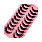 Cílios Postiços Dramáticos Naturais 5D De Longa Duração, 10 Pares, Extensão De Volume, Cílios Falsos