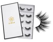 Cílios postiços DYSILK Mink Lashes, pacote de 5 pares de cílios finos 6D