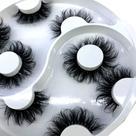 Cílios postiços HBZGTLAD 8D Wispy Cat-Eye Faux Mink 5 pares