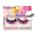 Cílios postiços kiss i-envy color couture faux mink mixed colored crimson ic05
