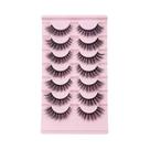 Cílios Postiços Naturais E Volumosos D Curl 3D Longos De Mink, 7 a 10 Pares, Efeito Olho De Gato,