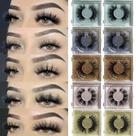 Cílios postiços Ninglash, pacote com 10 cílios de vison reais de 14-18 mm