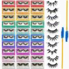 Cílios postiços Tongwin Faux Mink 30 pares, 10 estilos com pincel