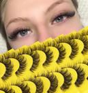 Cílios postiços zanlufly Russian Strip Lashes D Curl 15mm