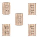 Cinco Conjuntos com 2 Tomadas 2p+t 20a 250v, Modular, com Placa 4x2 e Suporte