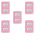 Cinco Conjuntos com 2 Tomadas 2p+t 20a 250v, Modular, com Placa 4x2 e Suporte