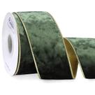 Cinta Aterciopelada con Alambre Ribbli 6.4 cm x 9.1 m Verde Musgo Dorado Cinta Aterciopelada con Alambre Ribbli 6.4 cm x 9.1 m Verde Musgo Dorado