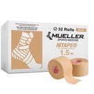 Cinta atlética MUELLER MTape Rollos Paquete Equipo 1,5 cm x 9,1 m 32 Unidades Cinta atlética MUELLER MTape Rollos Paquete Equipo 1,5 cm x 9,1 m 32 Unidades