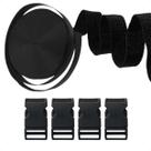Cinta CA 5 Mts de 30mm 4 Fechos de 15 mm Engate Rápido P/ Malas, Bolsas e Bags