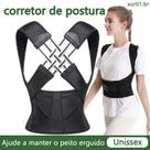 Cinta Corretor Postural Magnético Unissex Dor Ajusta Postura