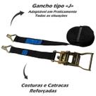 Cinta De Amarração 1,5 Ton 6 Metros 35Mm Com Gancho J