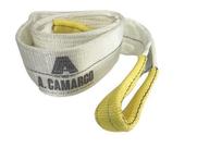 Cinta de elevação sling plana 4 ton x 2 mts, 100mm, branca, camada dupla, fs 51