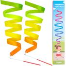 Cinta de Gimnasia Cikyner Pack de 2 Colorida con Palo para Niñas