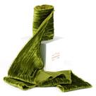 Cinta de Terciopelo Verde Oliva DINDOSAL de 3 Pulgadas, Cinta de Terciopelo de Seda Verde Oscuro Deshilachada para Guirnaldas, Fajines, Decoración de Árbol de Navidad, Ramo de Flores, Envoltura de Regalos, Lazos, Decoración de Bodas - 3 Yardas