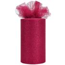 Cinta de Tul TONIFUL con Brillo Rojo Rosado 15 cm x 46 m Cinta de Tul TONIFUL con Brillo Rojo Rosado 15 cm x 46 m