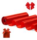 Cinta Decorativa FAKILO Satín 25 cm x 20 m Roja