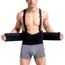 Cinta Lombar Unissex Neoprene Hastes Aço Flexível Protege Coluna Costas Carregar Peso Preta