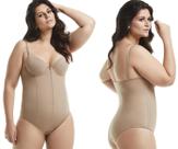 Cinta Modeladora Body Modelador Plus Size Bojo Zíper Reduz Medidas Barriga Afina Silhueta 755RE