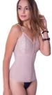 Cinta Modeladora Corpete Corselet Modelador Com Barbatanas 4 Bojo Alta Compressão Sutiã C Renda Estruturado Biobela 1649