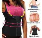 Cinta Modeladora Dupla Compressão Redutor Medidas Zíper Colchetes Preto XXL Cinta Modeladora Dupla Compressão Redutor Medidas Zíper Colchetes Preto XXL