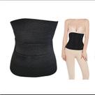 Cinta Modeladora INVISÍVEL Faixa Cintura Queima Gordura Preta Wrap Waist Trainer Tape, Pós Parto 5M.