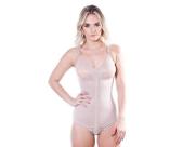 Cinta Modeladora tipo Body com Alças Finas sem Pernas Chocolate DC010 Doron