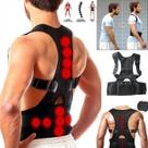 Cinta Postural Magnética Unissex Suporte para Alívio de Dor Lombar e Alinhamento de Coluna Cervical