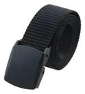 Cinto Antialergico Evolution Preto Fivela De Engate Rapido Plastico Tamanho 120 Nailon Flexível Ajustável