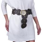 Cinto boho feminino em couro café