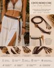 Cinto Boho Vintage Feminino Artesanal com Detalhes Naturais Cor:01