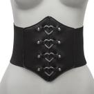 Cinto Corse Modeladora Argolas Underbust Cinta Gotico Elástico