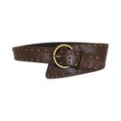 Cinto Corset Feminino De Couro Estilo Western, Punk E Gótico Com Rebites Retrô E Faixa Larga Cinto Corset Feminino De Couro Estilo Western, Punk E Gótico Com Rebites Retrô E Faixa Larga