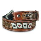 Cinto Country Cavalgada Rodeio Cowboy Preto Marrom Baralho
