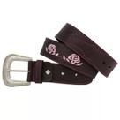 Cinto Country Feminino Bordado Flor Rosa