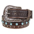Cinto Country Marrom com Strass Cow Way 37286