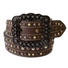 Cinto Country Paul Western Couro Legítimo Marrom com Tachas