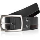 Cinto Couro Acostamento Dual Line Pr25 Preto Masculino