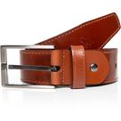 Cinto Couro Acostamento Square Pr25 Marrom Masculino