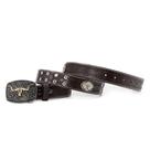 Cinto Cowboy Estilo Muladeiro Country Couro Com Fivela Boi Decorada