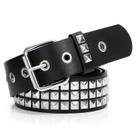 Cinto cravejado XZQTIVE Punk Rivet Leather para mulheres/homens