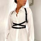 Cinto De Bondage Em Couro PU Com Studs Ajustáveis Para Mulheres