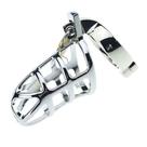 Cinto de Castidade Masculino em Aço com Argola para Escroto