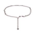 Cinto De Cintura Feminino Com Etiqueta Metálica Em Cor Sólida, Acessório De Moda Hershine Para