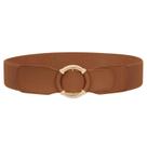 Cinto de cintura feminino JASGOOD, elástico vintage com fivela circular