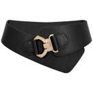 Cinto de cintura JASGOOD Fashion Vintage Wide Elastic Matte Black Cinto de cintura JASGOOD Fashion Vintage Wide Elastic Matte Black