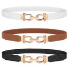 Cinto de cintura JASGOOD Retro Elastic Skinny para mulheres, pacote com 3