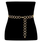 Cinto de cintura WHIPPY O-Ring Metal para mulheres dourado