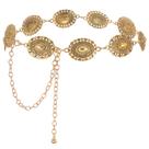 Cinto de corrente WHIPPY feminino Concho Metal Link Western Turquoise